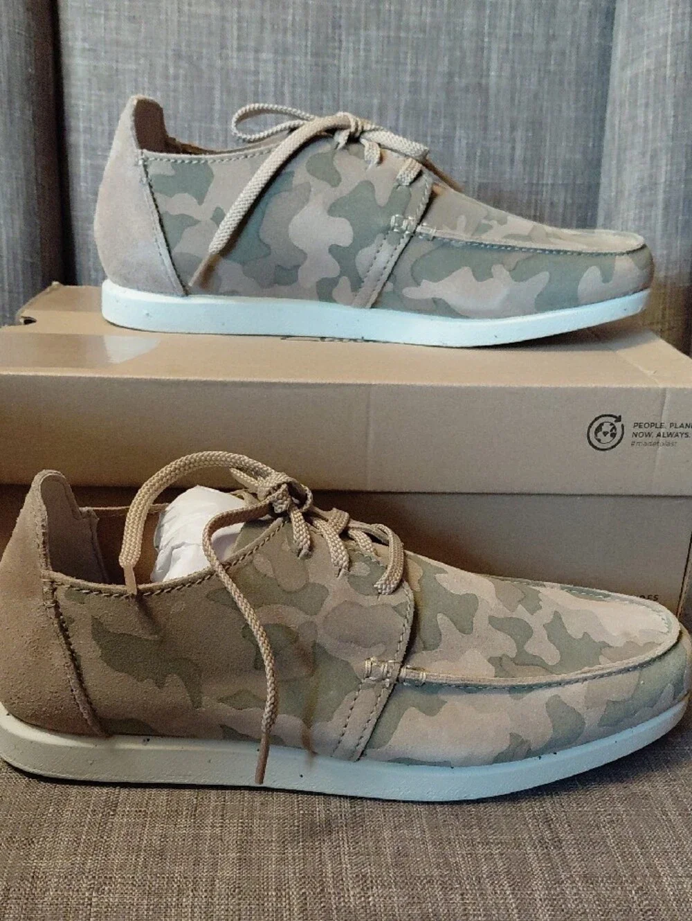 Men's Clarke Shacrelite Low Casual Lace-Up  Loafers - Camouflage Size 9.5